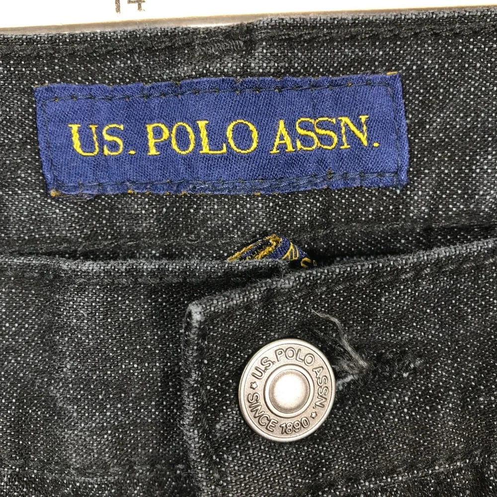 Vintage Beverly Hills Polo Club Jeans Men 38x30 Black Wide Leg Hip Hop 90s Baggy